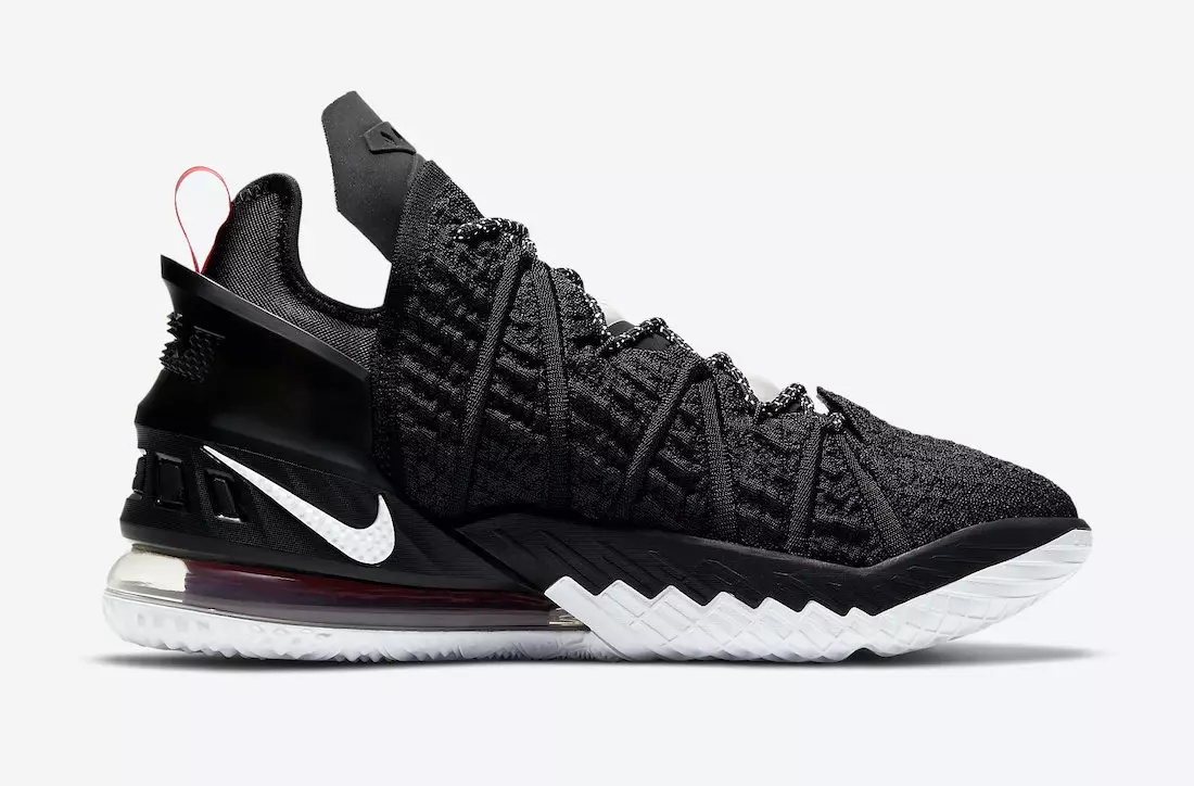 Nike LeBron 18 Black University Red White CQ9283-001 Датум на издавање