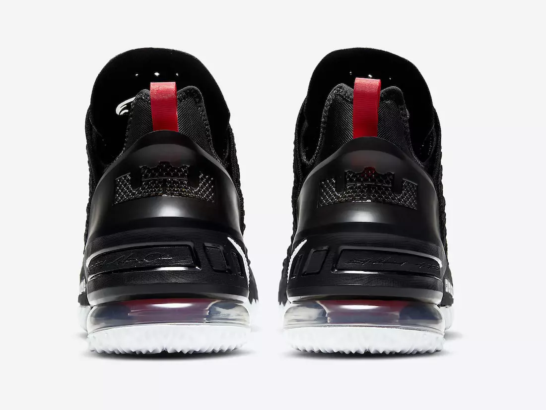 Nike LeBron 18 Black University Punane Valge CQ9283-001 Väljalaskekuupäev