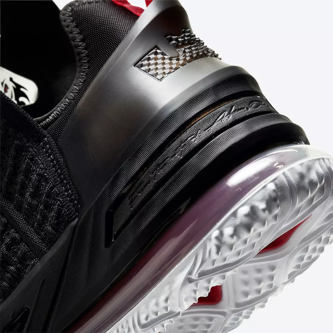 Nike LeBron 18 Black University Red White CQ9283-001 Дата на издаване