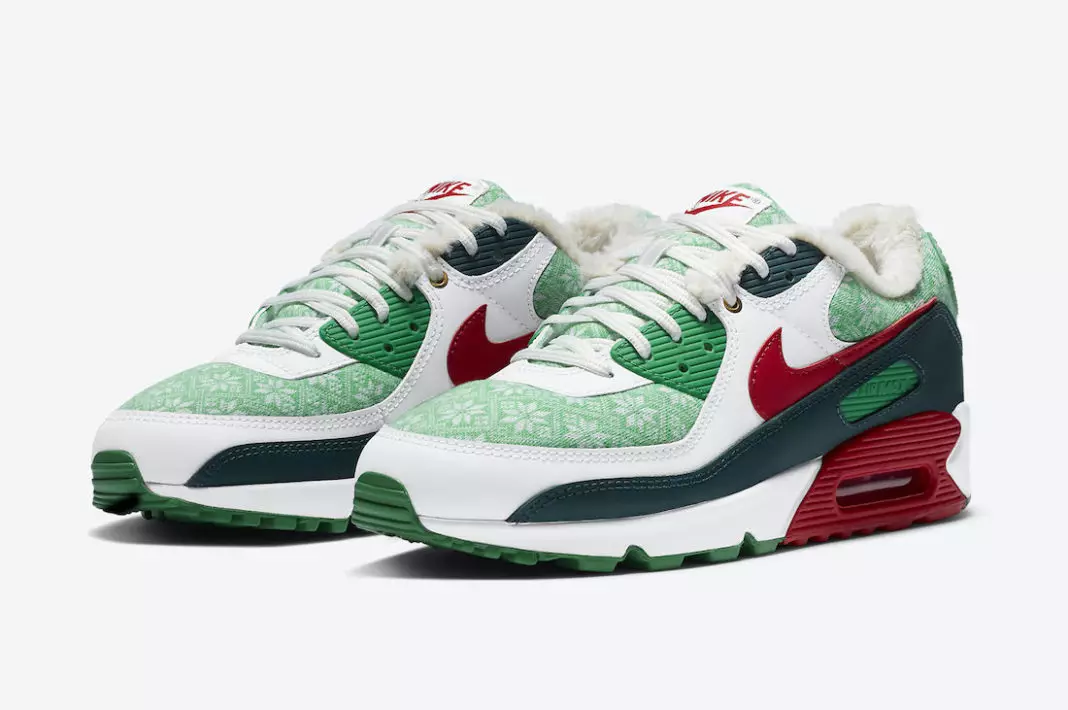 تاریخ عرضه Nike Air Max 90 Nordic Christmas DC1607-100