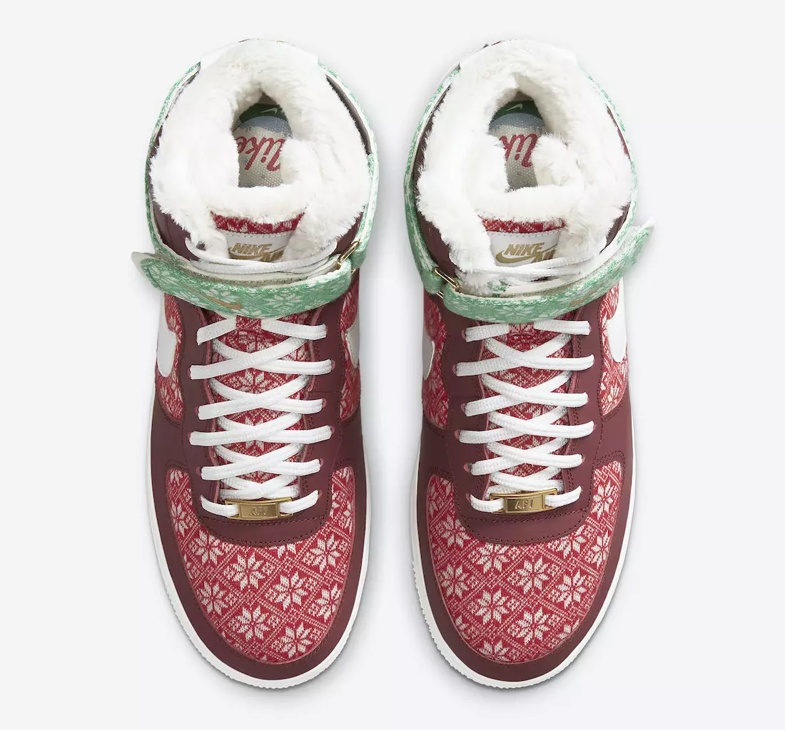 Nike Air Force 1 High Christmas DC1620-600 Чыгарылган күнү