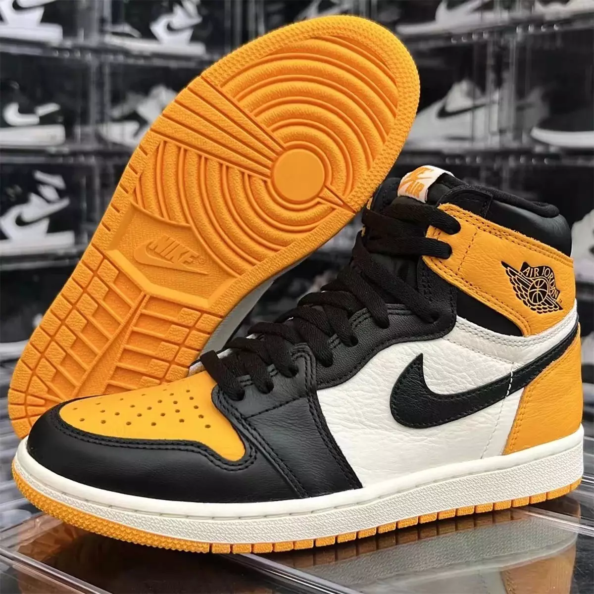 Air Jordan 1 Yellow Toe Taxi 555088-711 Verðlagning á útgáfudegi