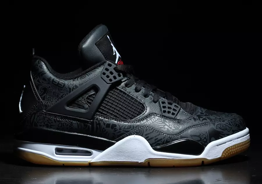 Air Jordan 4 SE לייזער שווארצע גומע CI1184-001 מעלדונג טאָג