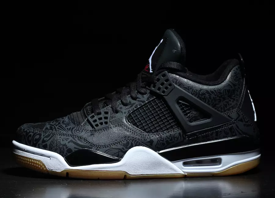 Air Jordan 4 SE לייזער שווארצע גומע CI1184-001 מעלדונג טאָג