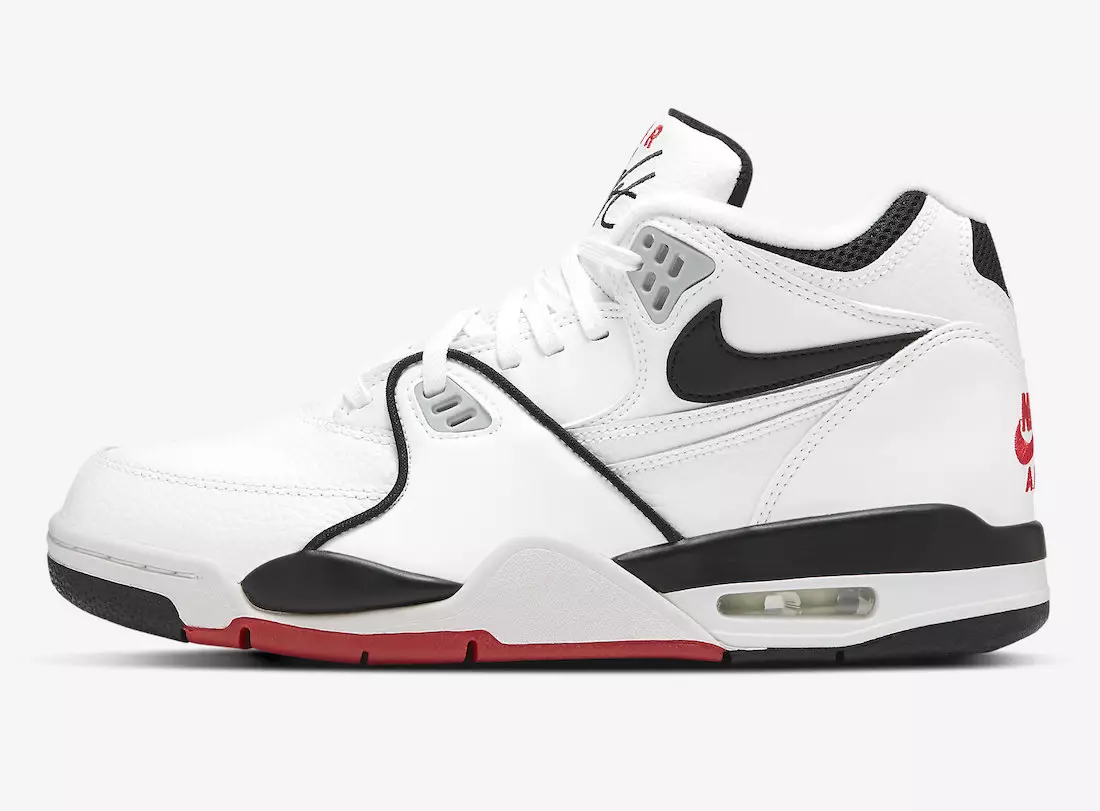 Nike Air Flight 89 White Black Light Smoke Gray University Red DB5918-100 Чыгарылган күнү