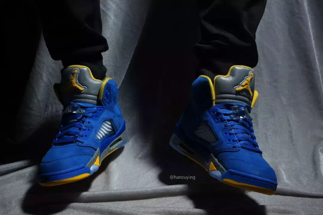 Дата выхода Air Jordan 5 Retro JSP Laney CD2720-400 на ножках