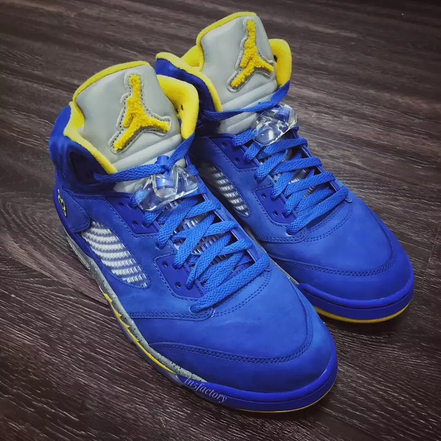 Air Jordan 5 JSP Laney Varsity Royal Light Charcoal Varsity Maize CD2720-400 Buraxılış Tarixi