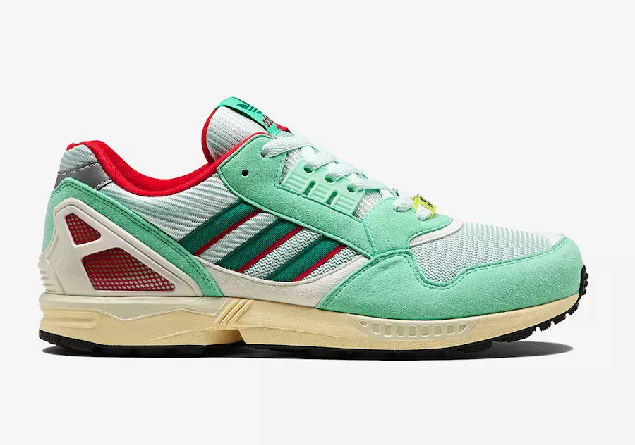 adidas ZX 9000 Mint Scarlet Yellow FU8403 תאריך שחרור