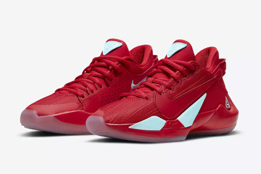 Nike Zoom Freak 2 za djecu izdaje se u sveučilištu Red i Glacier Ice