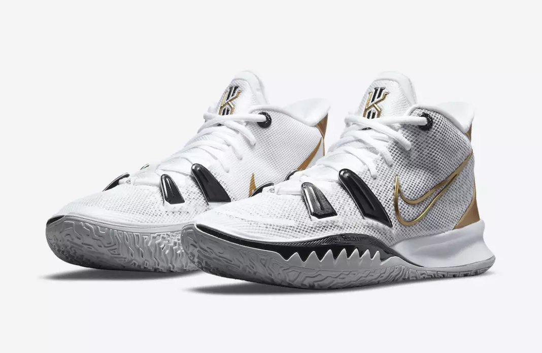 Nike Kyrie 7 व्हाइट ब्लैक गोल्ड CQ9326-101 रिलीज़ की तारीख