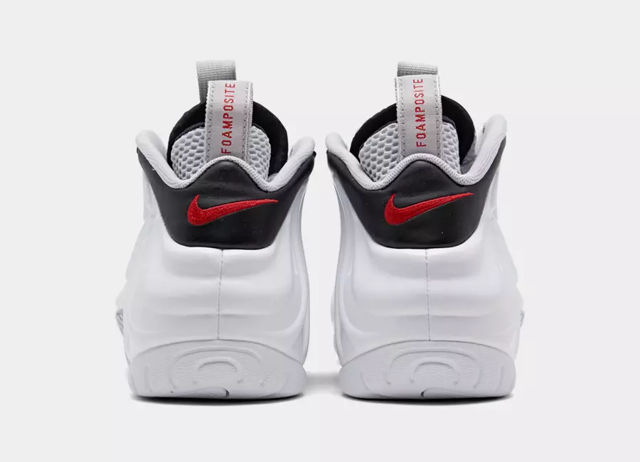 Nike Air Foamposite Pro White University Rød Svart 624041-103 Utgivelsesdato