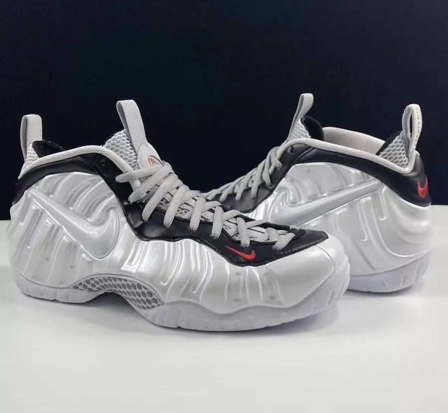 Nike Air Foamposite Pro White Black University Red 624041-103 Útgáfudagur