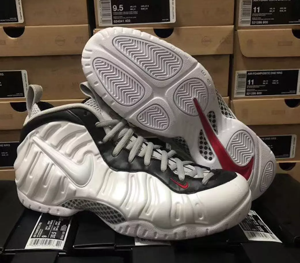 Nike Air Foamposite Pro White Black University Red 624041-103 Datum izdavanja