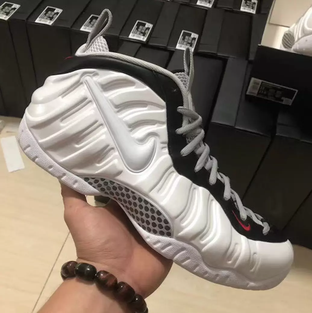 Nike Air Foamposite Pro White Black University Red 624041-103 Ngày phát hành