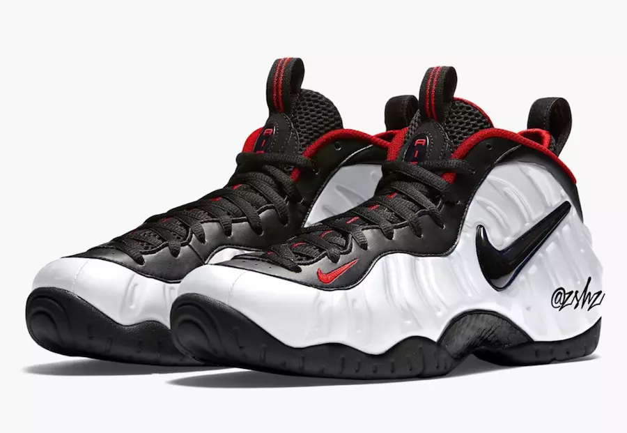 Nike Air Foamposite Pro White Black University Red 624041-103 Дата на издаване