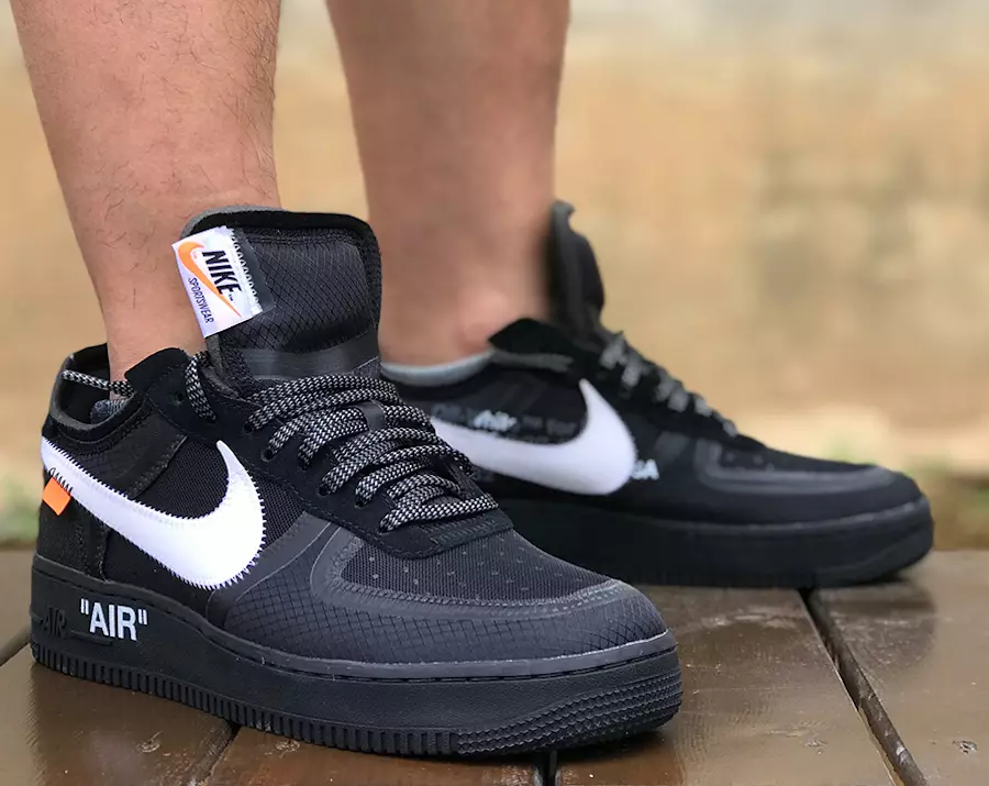 Off-White x Nike Air Force 1 Low Black AO4606-001 Tarehe ya Kutolewa