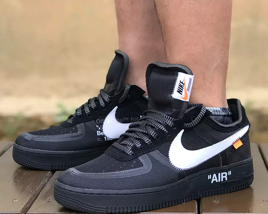 Off-White x Nike Air Force 1 Low Black AO4606-001 Tarehe ya Kutolewa