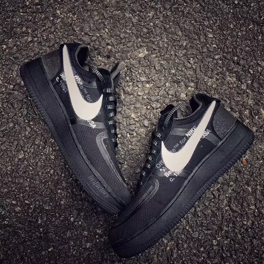 Off-White Nike Air Force 1 Low Black AO4606-001 Utgivelsesdato