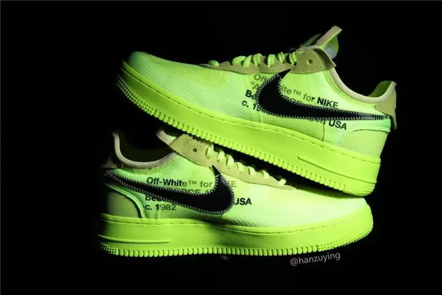 Off-White x Nike Air Force 1 Volt AO4606-700 Datum izdavanja