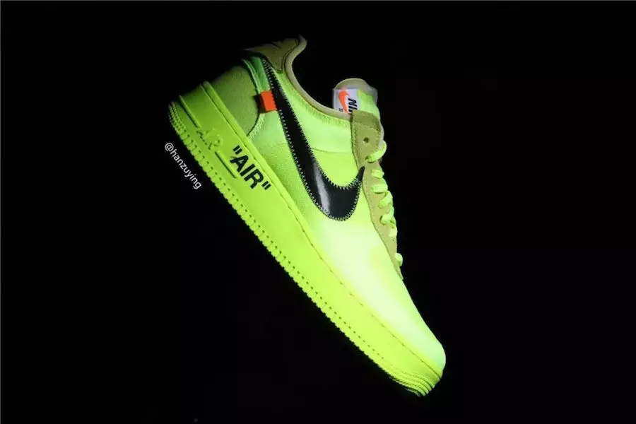 Off-White x Nike Air Force 1 Volt AO4606-700 Санаи барориши