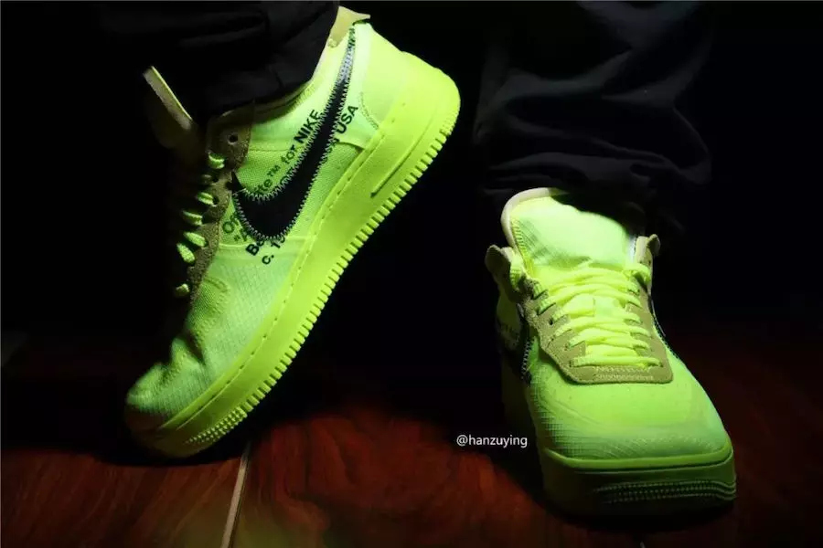 Off-White x Nike Air Force 1 Volt AO4606-700 Датум на издавање