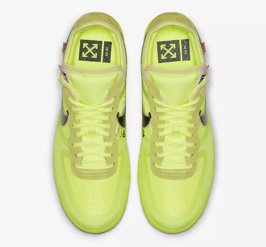 Off-White Nike Air Force 1 Volt AO4606-700 출시일 가격