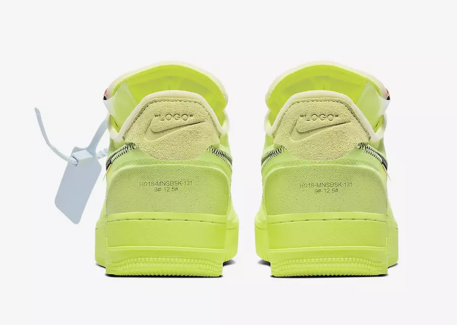 Preço off-white Nike Air Force 1 Volt AO4606-700 Data de lançamento