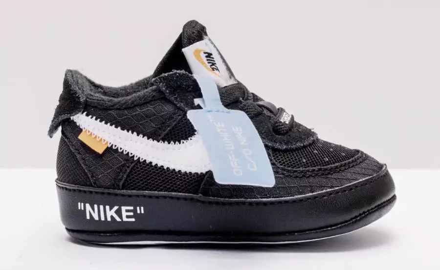 Nike Air Force 1 Off-White Kids Sizing Black White Data e publikimit