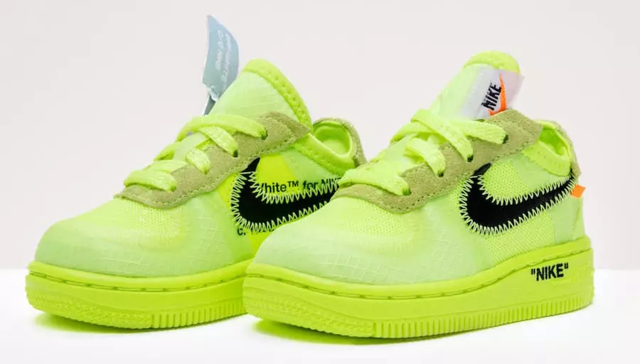 Off-White Nike Air Force 1 Kids dimensionamento Volt Data di rilascio