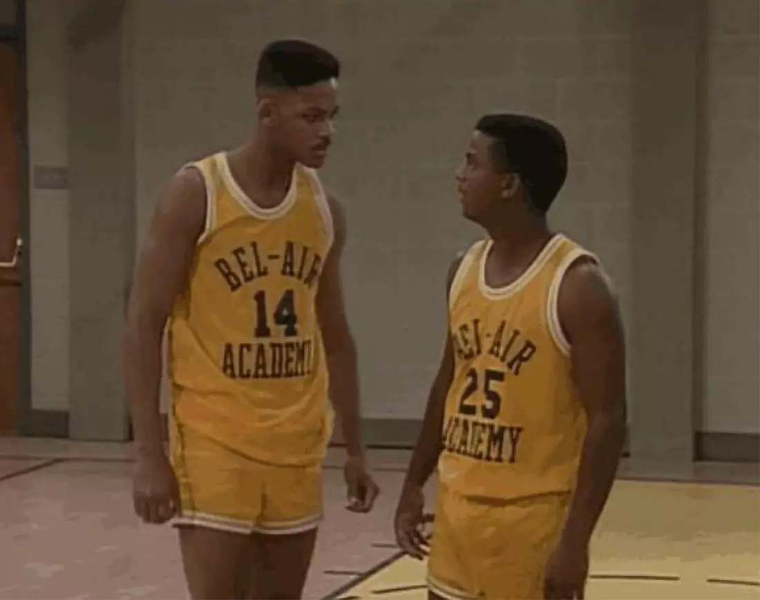 Čerstvý basketbalový dres Prince of Bel Air Academy