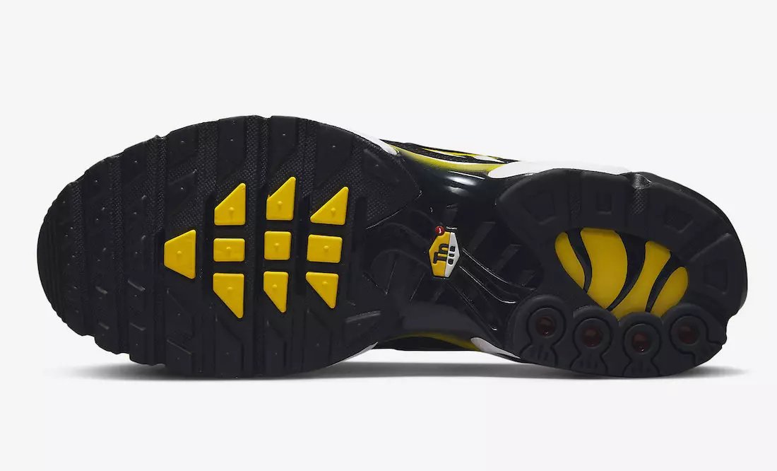 Nike Air Max Plus Preto Amarelo Branco DQ3983-001 Data de Lançamento