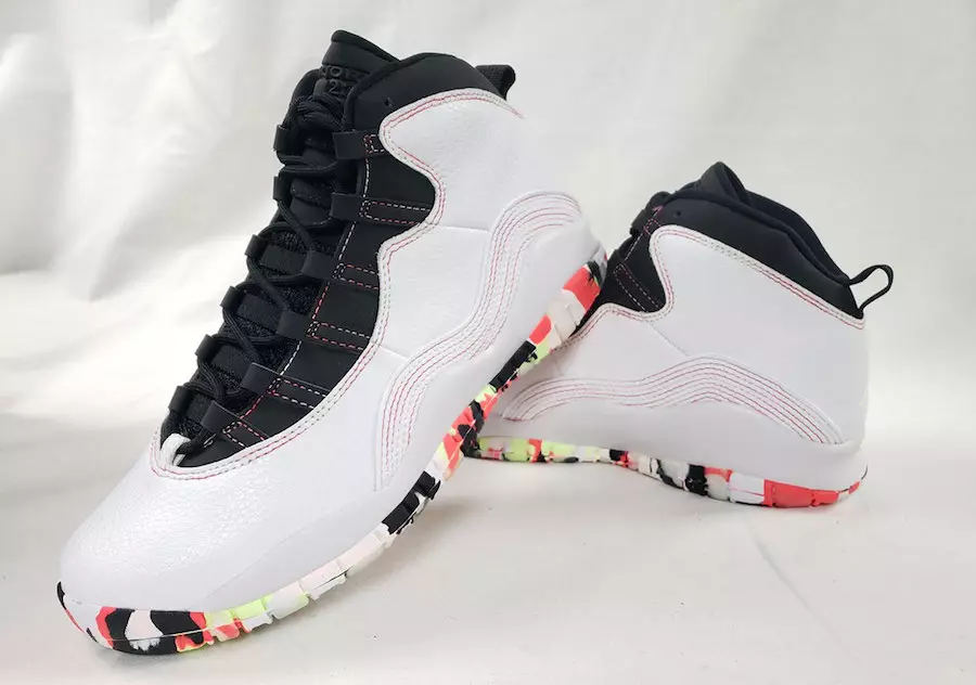 تاریخ انتشار Air Jordan 10 GS Ember Glow White Barely Volt Black BV1843-176