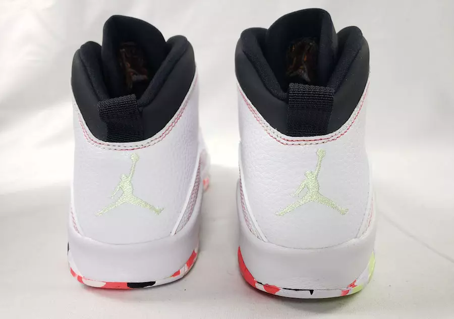 Air Jordan 10 GS Ember Glow White Barely Volt Black BV1843-176 Թողարկման ամսաթիվ