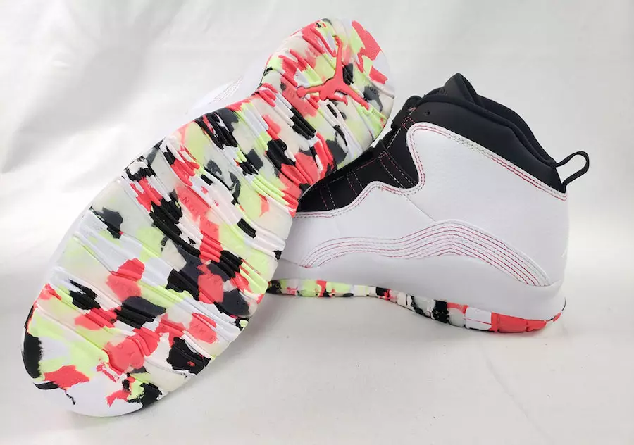 Air Jordan 10 GS Ember Glow White Barely Volt Black BV1843-176 Датум на издавање