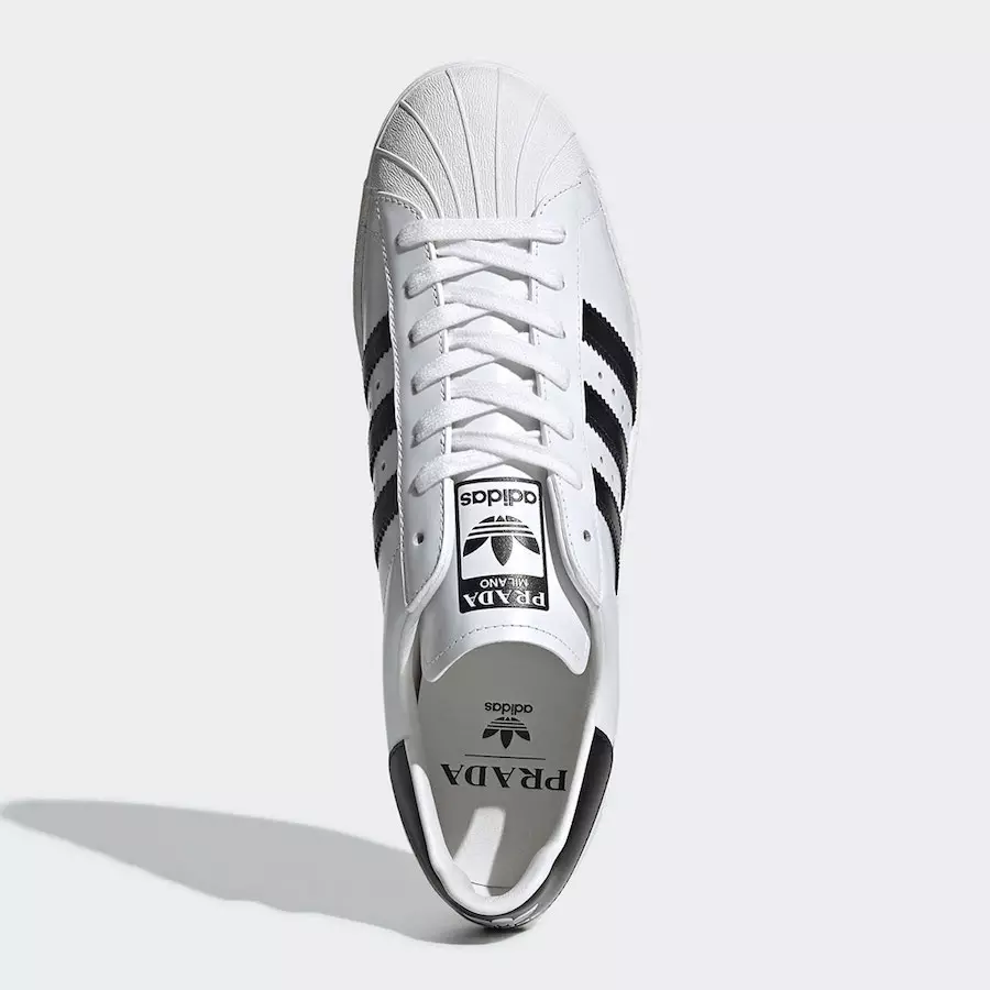 Prada adidas Superstar bijela crna FW6680 Datum izlaska