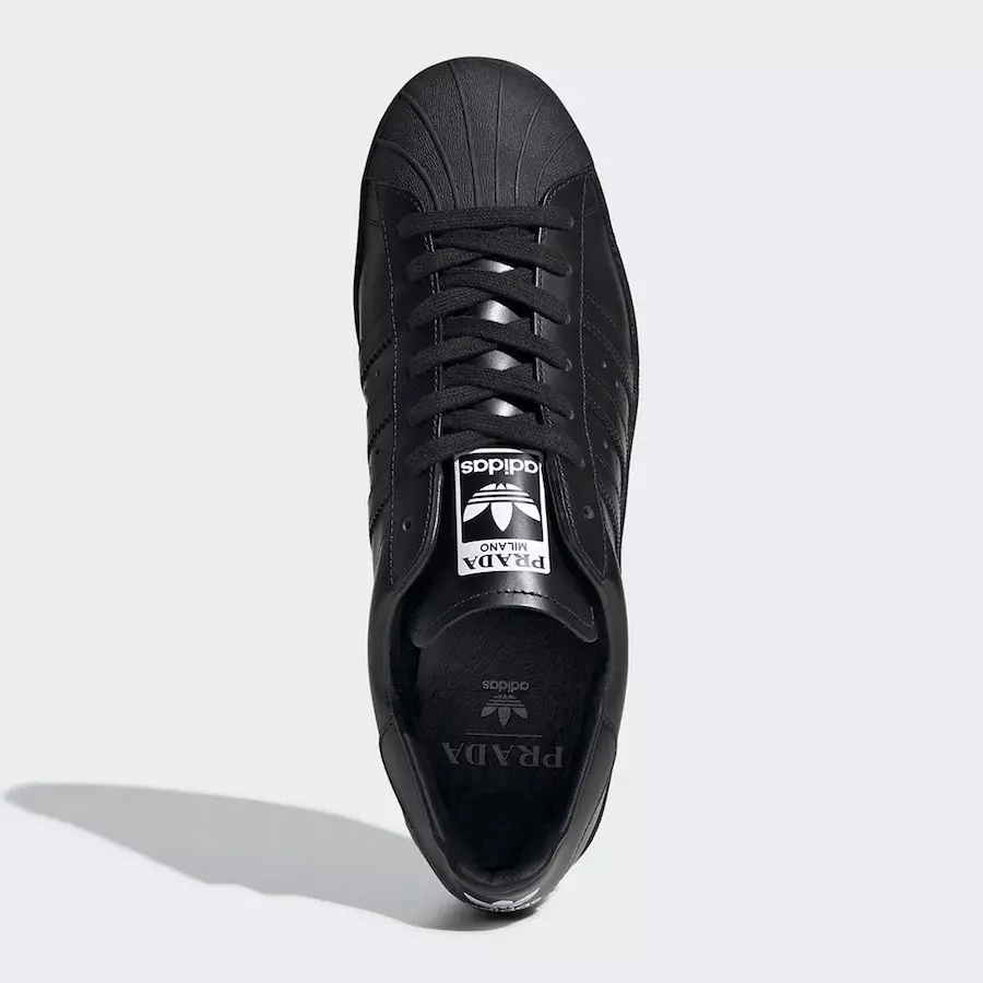 تاريخ إصدار Prada adidas Superstar Black FW6679