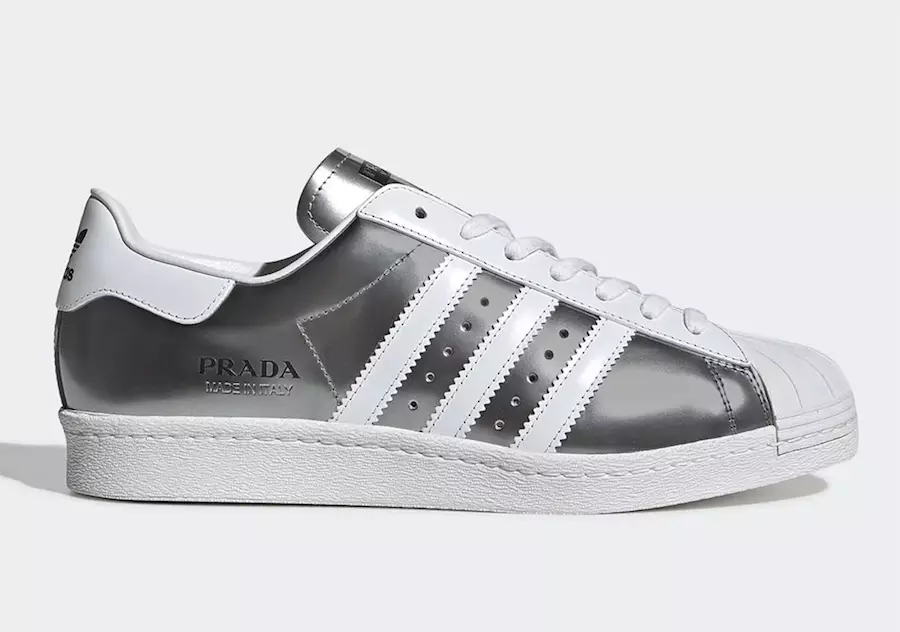 Prada Adidas Superstar Metallic Silver