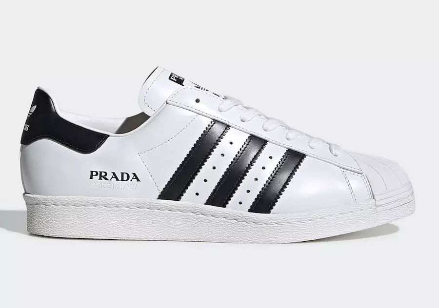 Prada adidas Superstar White Black FW6680 ဖြန့်ချိသည့်ရက်စွဲ