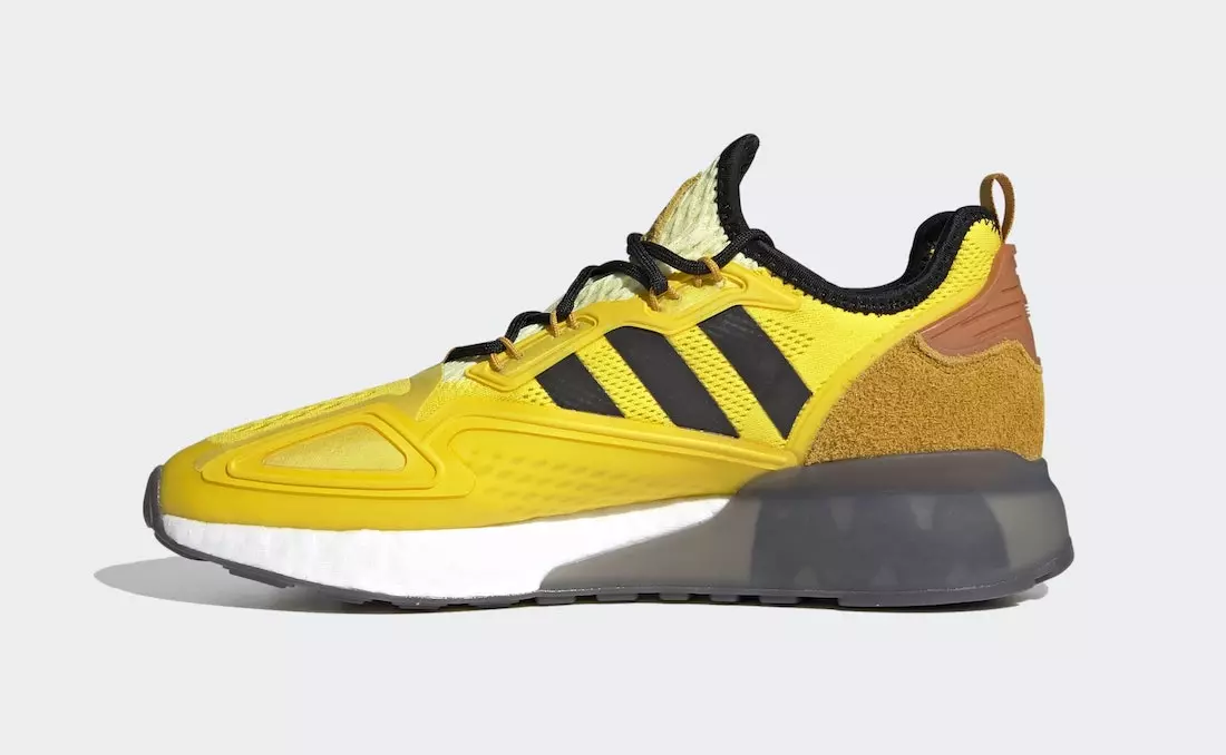 Ninja adidas ZX 2K Boost Yellow Legacy Gold FZ1882 מעלדונג טאָג