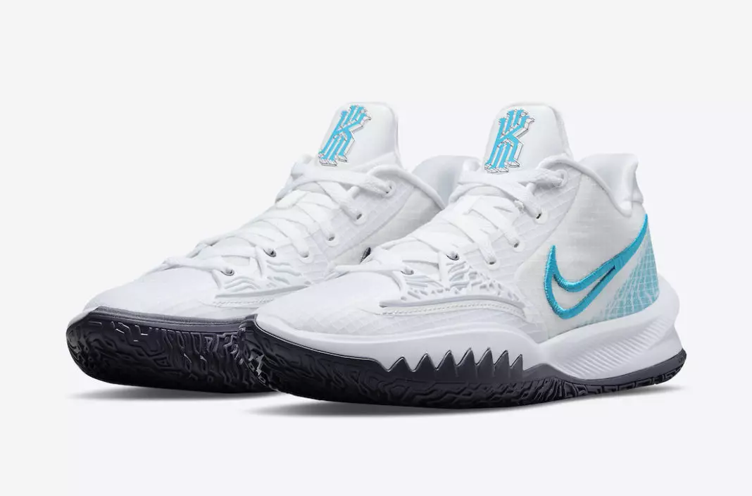 Date de sortie de la Nike Kyrie Low 4 Blanche Laser Bleu CW3985-100