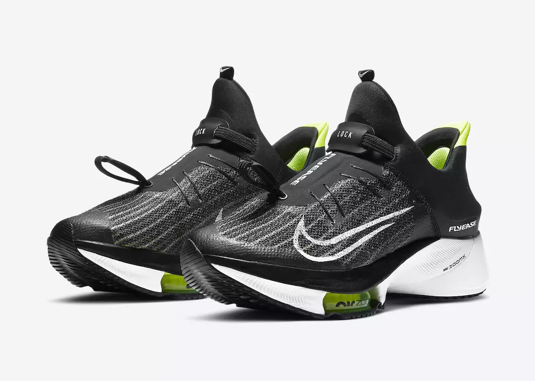 Nike Air Zoom Tempo NEXT% FlyEase w kolorze czarnym, białym i Volt