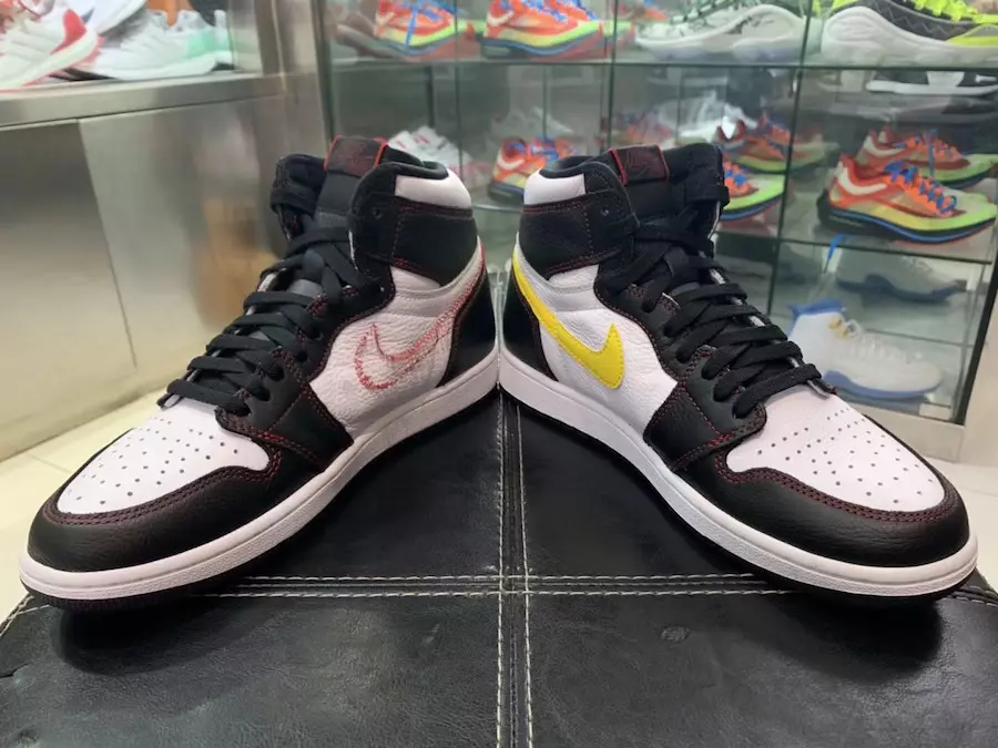 Air Jordan 1 Defiant Beyaz Siyah Spor Salonu Kırmızı Tur Sarı CD6579-071 Çıkış Tarihi