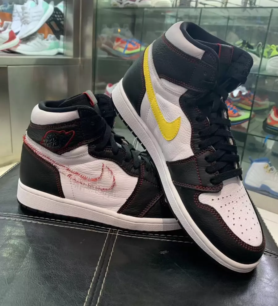 Air Jordan 1 Defiant Beyaz Siyah Spor Salonu Kırmızı Tur Sarı CD6579-071 Çıkış Tarihi