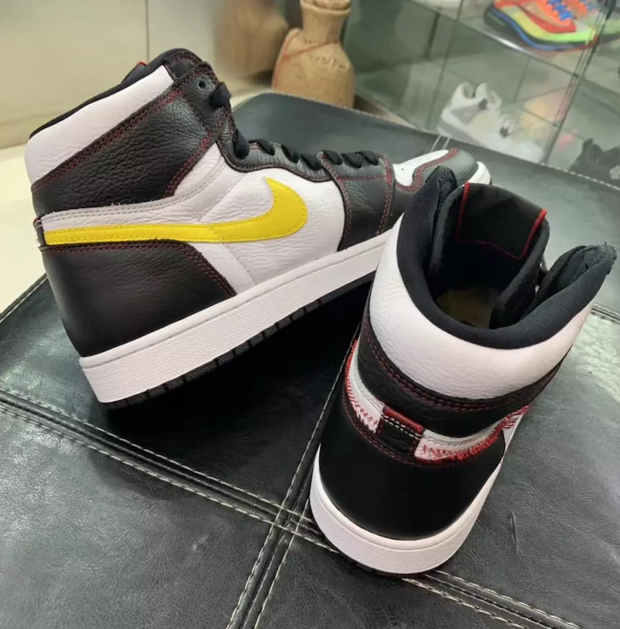 Air Jordan 1 Defiant White Black Gym Red Tour အဝါရောင် CD6579-071 ဖြန့်ချိသည့်ရက်စွဲ