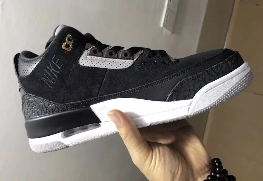 Air Jordan 3 Tinker melns cementa pelēks metālisks zelts CK4348-007 izlaišanas datums