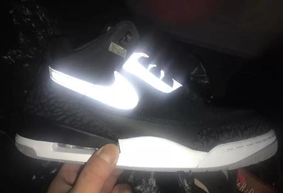 Air Jordan 3 Tinker Black 3M Рефлекторлы цемент сұр CK4348-007 Шығарылған күні