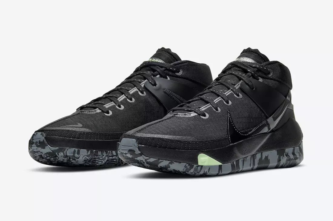 Superfícies Nike KD 13 em preto e cinza escuro