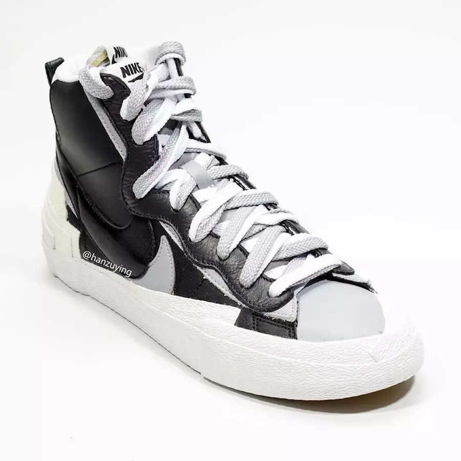 Sacai Nike Blazer Mid Zwart Grijs Wit BV0062-002 Releasedatum