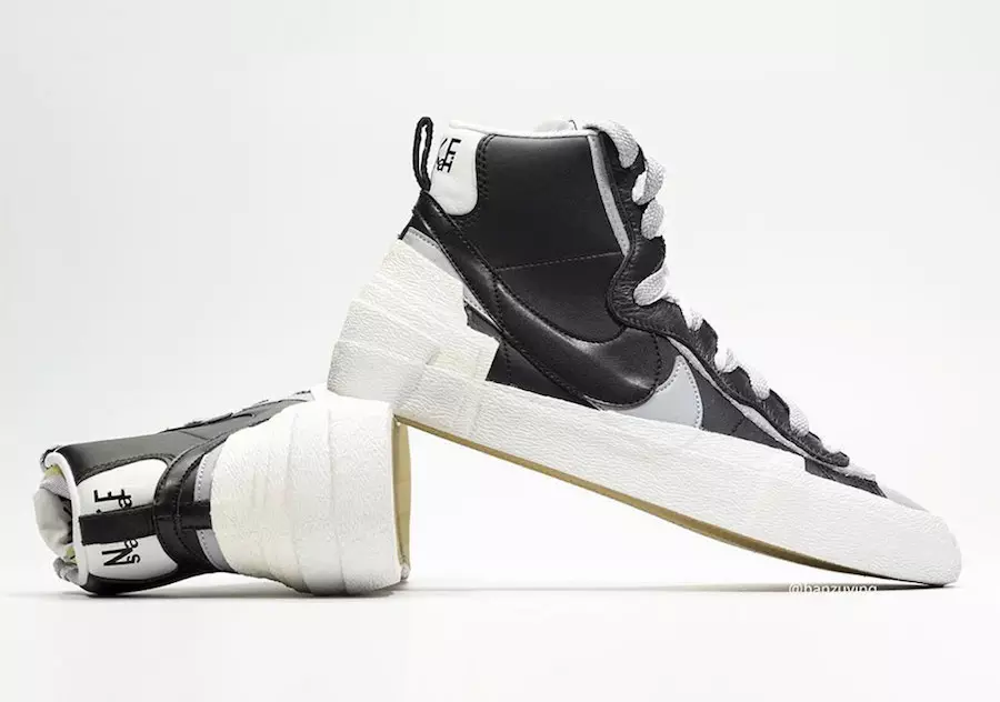 Sacai Nike Blazer Mid Black Grey White BV0062-002 Data e publikimit