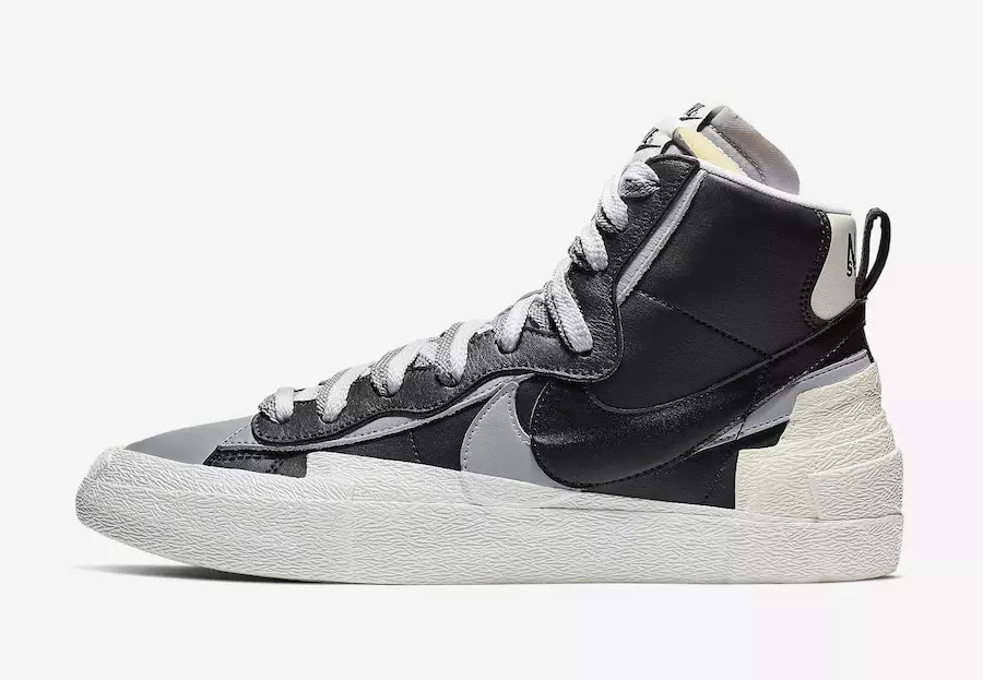 Sacai Nike Blazer Mid Black Wolf Grey BV0072-002 Ngày phát hành